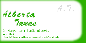 alberta tamas business card